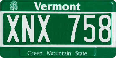 VT license plate XNX758