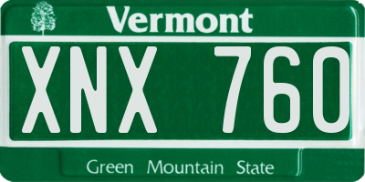 VT license plate XNX760