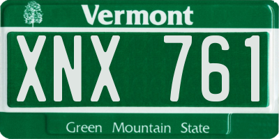 VT license plate XNX761
