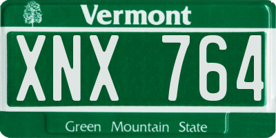 VT license plate XNX764