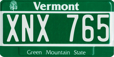 VT license plate XNX765