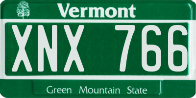 VT license plate XNX766