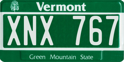 VT license plate XNX767