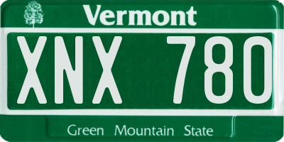 VT license plate XNX780