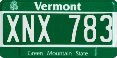 VT license plate XNX783