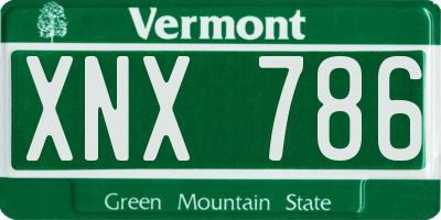 VT license plate XNX786