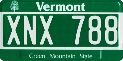 VT license plate XNX788