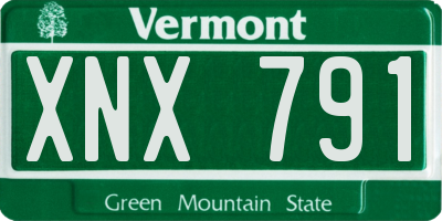 VT license plate XNX791
