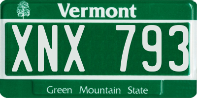 VT license plate XNX793