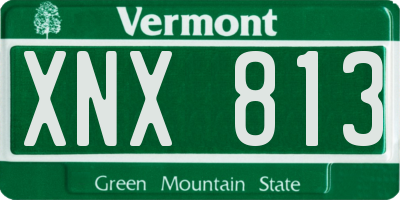 VT license plate XNX813