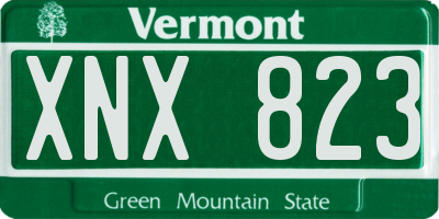 VT license plate XNX823