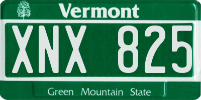 VT license plate XNX825