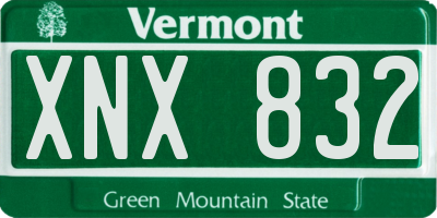 VT license plate XNX832