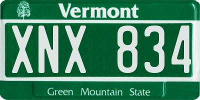 VT license plate XNX834