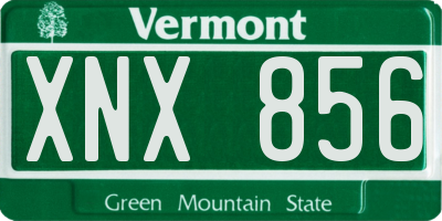 VT license plate XNX856