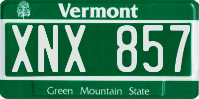 VT license plate XNX857