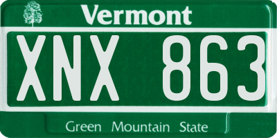 VT license plate XNX863