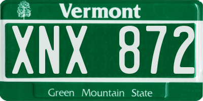 VT license plate XNX872