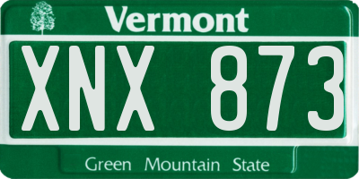 VT license plate XNX873