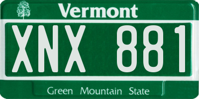 VT license plate XNX881