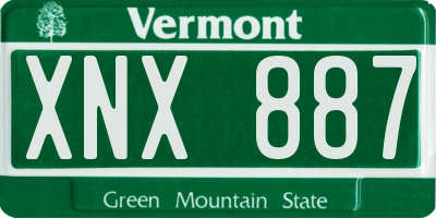 VT license plate XNX887