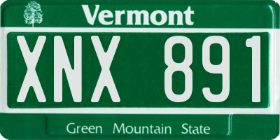 VT license plate XNX891