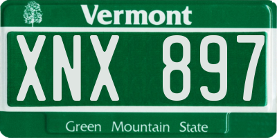 VT license plate XNX897