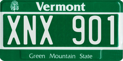 VT license plate XNX901