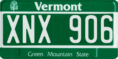 VT license plate XNX906
