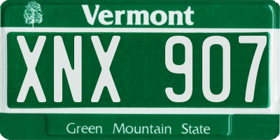 VT license plate XNX907