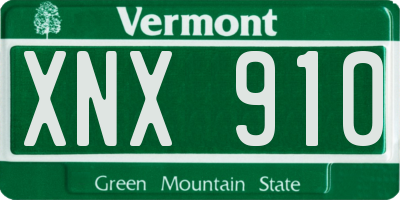 VT license plate XNX910