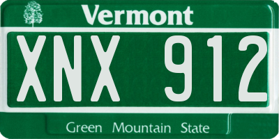 VT license plate XNX912