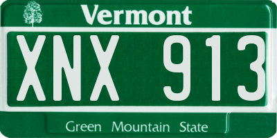 VT license plate XNX913