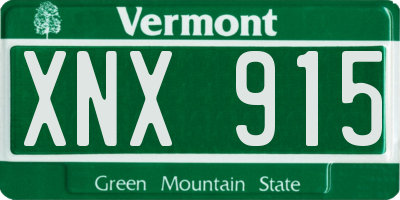 VT license plate XNX915