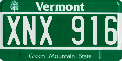 VT license plate XNX916