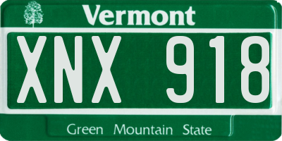 VT license plate XNX918