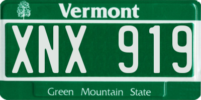 VT license plate XNX919