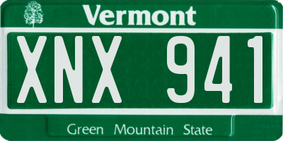 VT license plate XNX941