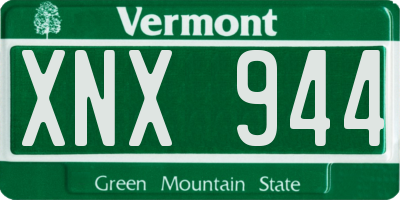 VT license plate XNX944