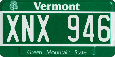 VT license plate XNX946