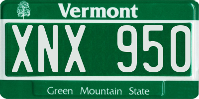 VT license plate XNX950