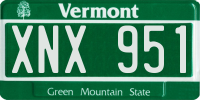 VT license plate XNX951