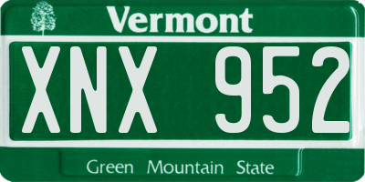 VT license plate XNX952