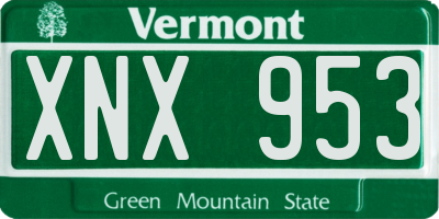 VT license plate XNX953