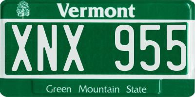 VT license plate XNX955