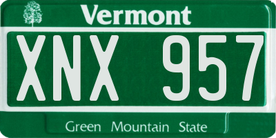 VT license plate XNX957