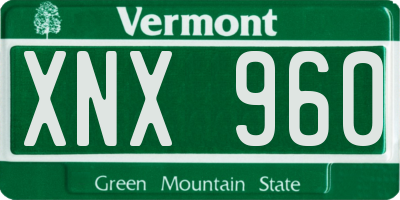 VT license plate XNX960