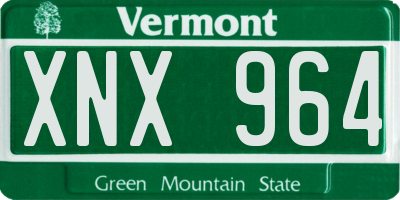 VT license plate XNX964