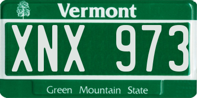 VT license plate XNX973