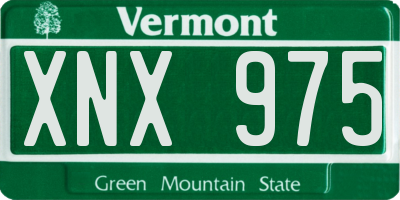 VT license plate XNX975